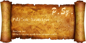 Pócs Szabina névjegykártya